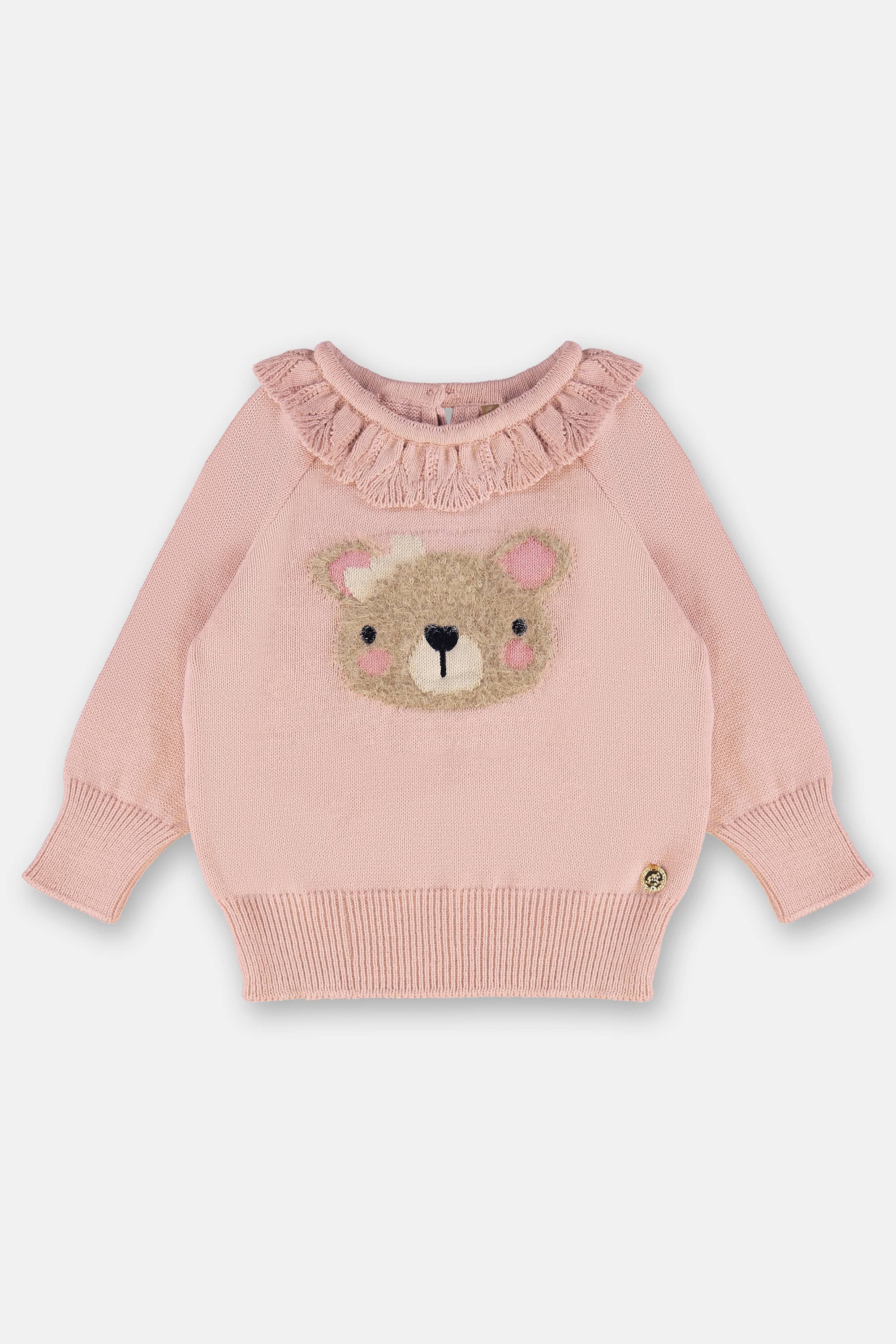 Blusão em Tricot Ursinho para Bebê Menina (Rosa) Up Baby - Imagem 5